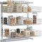vidaXL - Draadmand - keuken - uittrekbaar - 3-laags - 47x35x56 - cm - zilverkleurig