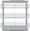 vidaXL - Draadmand - keuken - uittrekbaar - 3-laags - 47x35x56 - cm - zilverkleurig