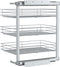 vidaXL - Draadmand - keuken - uittrekbaar - 3-laags - 47x35x56 - cm - zilverkleurig
