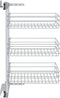 vidaXL - Draadmand - keuken - uittrekbaar - 3-laags - 47x35x56 - cm - zilverkleurig