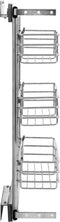 vidaXL - Draadmand - uittrekbaar - 3-laags - 47x15,5x55,5 - cm - zilverkleurig