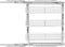 vidaXL - Draadmand - uittrekbaar - 3-laags - 47x15,5x55,5 - cm - zilverkleurig