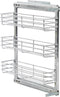 vidaXL - Draadmand - uittrekbaar - 3-laags - 47x15,5x55,5 - cm - zilverkleurig