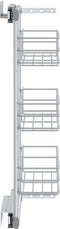vidaXL - Draadmand - uittrekbaar - 3-laags - 47x15,5x55,5 - cm - zilverkleurig