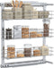 vidaXL - Draadmand - uittrekbaar - 3-laags - 47x15,5x55,5 - cm - zilverkleurig