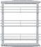 vidaXL - Draadmand - uittrekbaar - 3-laags - 47x15,5x55,5 - cm - zilverkleurig