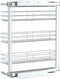 vidaXL - Draadmand - uittrekbaar - 3-laags - 47x15,5x55,5 - cm - zilverkleurig