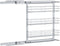 vidaXL - Draadmand - uittrekbaar - 3-laags - 47x15,5x55,5 - cm - zilverkleurig