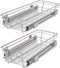 vidaXL - Draadmanden - uittrekbaar - 2 - st - 300 - mm - zilverkleurig
