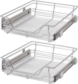 vidaXL - Draadmanden - uittrekbaar - 2 - st - 500 - mm - zilverkleurig