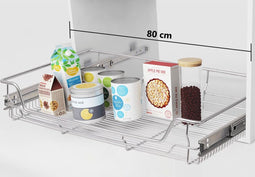 vidaXL - Draadmanden - uittrekbaar - 2 - st - 800 - mm - zilverkleurig