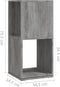 vidaXL - Draaikast - 34,5x34,5x75,5 - cm - spaanplaat - betongrijs