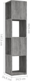 vidaXL - Draaikast - 34,5x34,5x75,5 - cm - spaanplaat - betongrijs