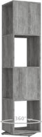 vidaXL - Draaikast - 34,5x34,5x75,5 - cm - spaanplaat - betongrijs