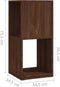 vidaXL - Draaikast - 34,5x34,5x75,5 - cm - spaanplaat - bruin - eikenkleur