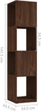vidaXL - Draaikast - 34,5x34,5x75,5 - cm - spaanplaat - bruin - eikenkleur