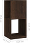 vidaXL - Draaikast - 34,5x34,5x75,5 - cm - spaanplaat - gerookt - eiken