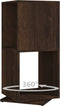 vidaXL - Draaikast - 34,5x34,5x75,5 - cm - spaanplaat - gerookt - eiken