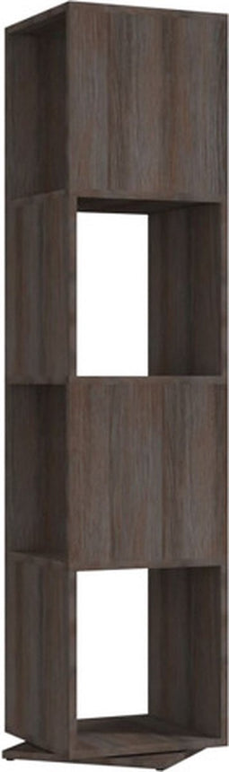 vidaXL - Draaikast - 34,5x34,5x75,5 - cm - spaanplaat - grijs - en - sonoma - eiken