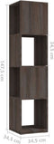 vidaXL - Draaikast - 34,5x34,5x75,5 - cm - spaanplaat - grijs - en - sonoma - eiken