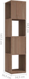 vidaXL - Draaikast - 34,5x34,5x75,5 - cm - spaanplaat - sonoma - eiken
