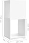 vidaXL - Draaikast - 34,5x34,5x75,5 - cm - spaanplaat - wit