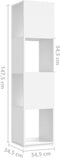 vidaXL - Draaikast - 34,5x34,5x75,5 - cm - spaanplaat - wit