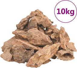vidaXL - Drakenstenen - 10 - kg - 1-10 - cm - bruin