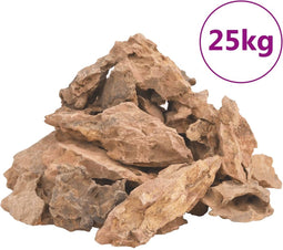 vidaXL - Drakenstenen - 25 - kg - 1-10 - cm - bruin