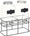 vidaXL - Drankdispensers - 2 - st - met - standaard - 2 - x - 4 - L - glas