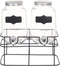 vidaXL - Drankdispensers - 2 - st - met - standaard - 2 - x - 4 - L - glas