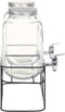 vidaXL - Drankdispensers - 2 - st - met - standaard - 2 - x - 4 - L - glas