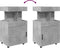 vidaXL - Drankkar - 50x41x89 - cm - bewerkt - hout - betongrijs