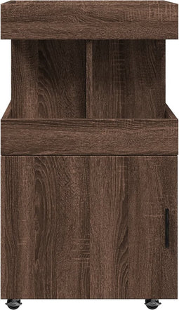vidaXL - Drankkar - 50x41x89 - cm - bewerkt - hout - bruin - eikenkleurig