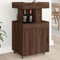 vidaXL - Drankkar - 50x41x89 - cm - bewerkt - hout - bruin - eikenkleurig