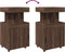 vidaXL - Drankkar - 50x41x89 - cm - bewerkt - hout - bruin - eikenkleurig