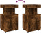 vidaXL - Drankkar - 50x41x89 - cm - bewerkt - hout - gerookt - eikenkleurig