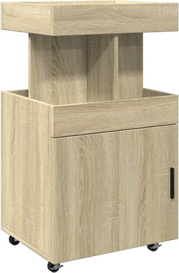 vidaXL - Drankkar - 50x41x89 - cm - bewerkt - hout - sonoma - eikenkleurig
