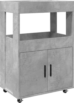 vidaXL - Drankkar - 60x39,5x89 - cm - bewerkt - hout - betongrijs