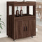 vidaXL - Drankkar - 60x39,5x89 - cm - bewerkt - hout - bruin - eikenkleurig