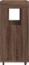 vidaXL - Drankkar - 60x39,5x89 - cm - bewerkt - hout - bruin - eikenkleurig