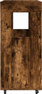 vidaXL - Drankkar - 60x39,5x89 - cm - bewerkt - hout - gerookt - eikenkleurig