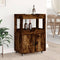 vidaXL - Drankkar - 60x39,5x89 - cm - bewerkt - hout - gerookt - eikenkleurig