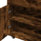 vidaXL - Drankkar - 60x39,5x89 - cm - bewerkt - hout - gerookt - eikenkleurig