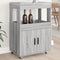 vidaXL - Drankkar - 60x39,5x89 - cm - bewerkt - hout - grijs - sonoma - eikenkleurig