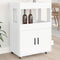 vidaXL - Drankkar - 60x39,5x89 - cm - bewerkt - hout - wit