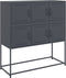 vidaXL - Dressoir - 100,5x39x107 - cm - staal - antracietkleurig