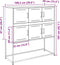 vidaXL - Dressoir - 100,5x39x107 - cm - staal - antracietkleurig