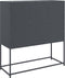 vidaXL - Dressoir - 100,5x39x107 - cm - staal - antracietkleurig