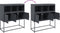 vidaXL - Dressoir - 100,5x39x107 - cm - staal - antracietkleurig
